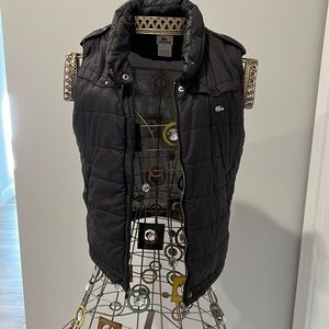 Black Lacoste size 42 vest with zipper pockets